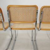 Set of 5 vintage Cesca chairs by Marcel Breuer