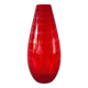Murano - vase rouge transparent - technique bullicante - mcm années 1950-1960 - design contemporain