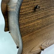 Brutalist solid wooden flower plante, 1970's