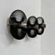 Set of 3 vintage wall lights, metal, France, 1970.