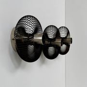 Set of 3 vintage wall lights, metal, France, 1970.