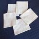 Lot de 5 serviettes de table en coton , ivoire clair , monogramme RP