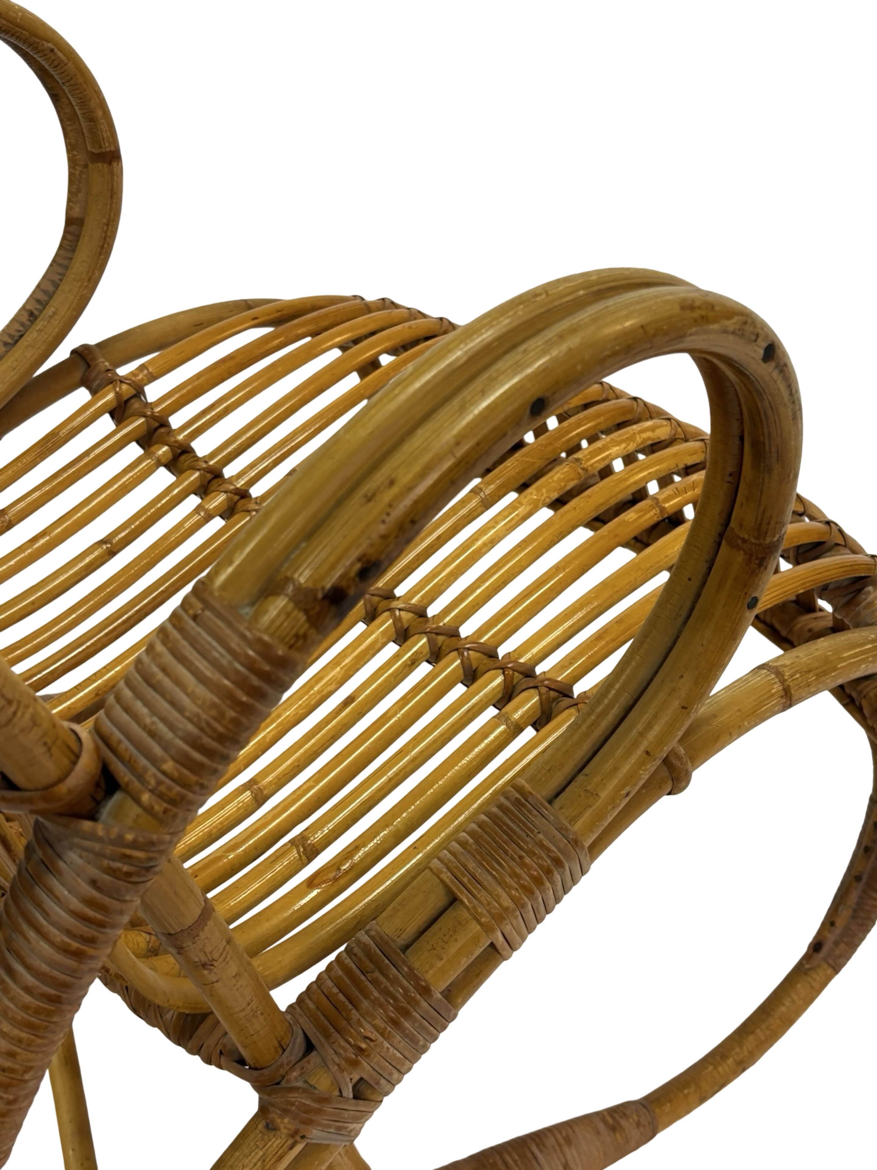 Vintage Rattan Chair Dirk Van Sliedregt Rohe Noordwolde 1960