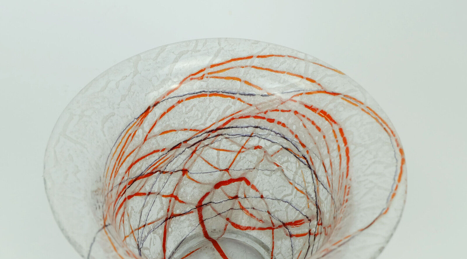 loetz klostermühle art deco glass VASE or bowl 1930s orange red purple white