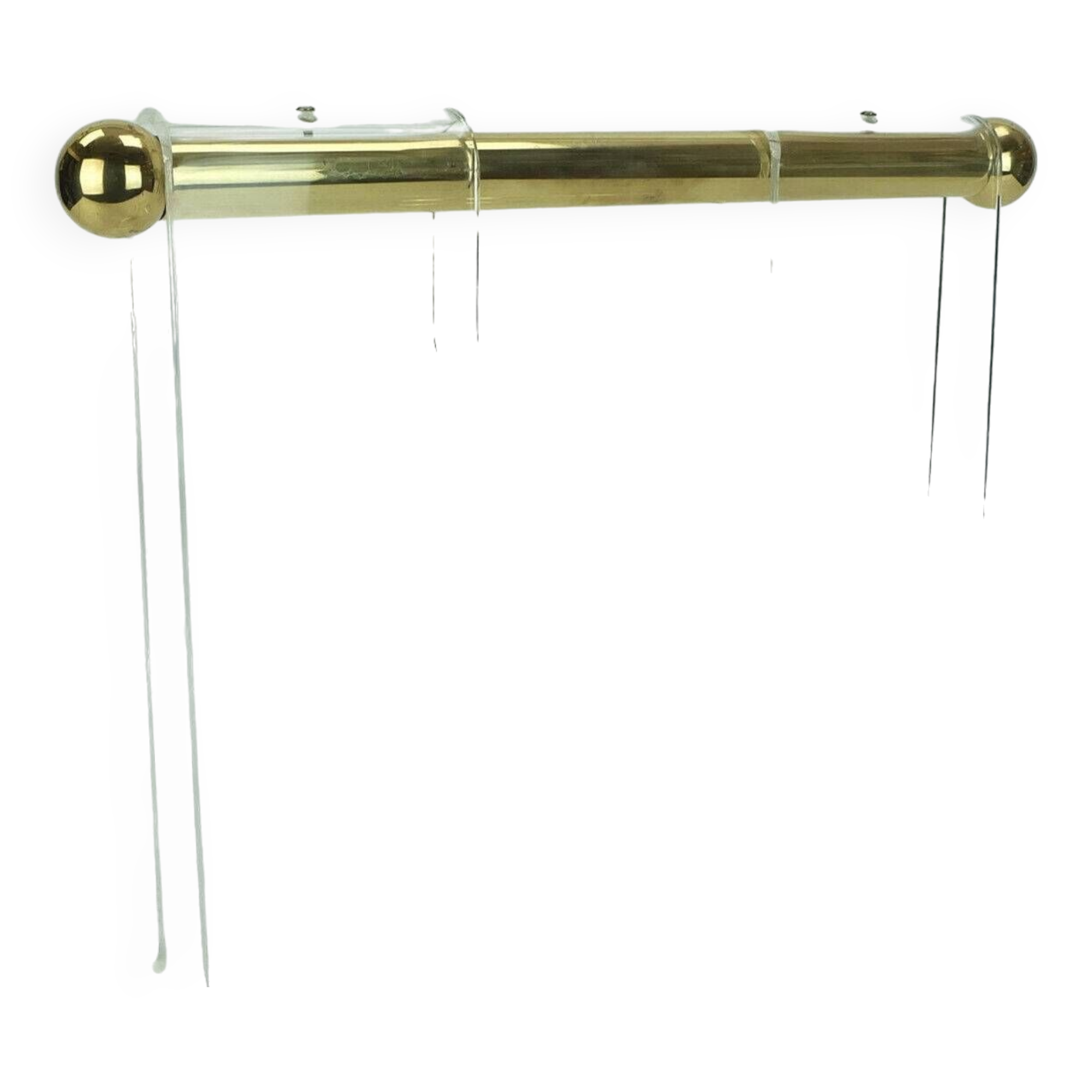 Transparent lucite acrylic magazine rack 1970s 1980s space age