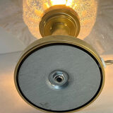 Table lamp "Corolle" – Murano Bullicante glass & patinated brass