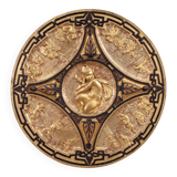 19th century gilded wooden shield signed F. Barbedienne Paris