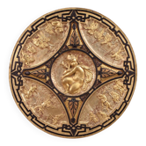 19th century gilded wooden shield signed F. Barbedienne Paris