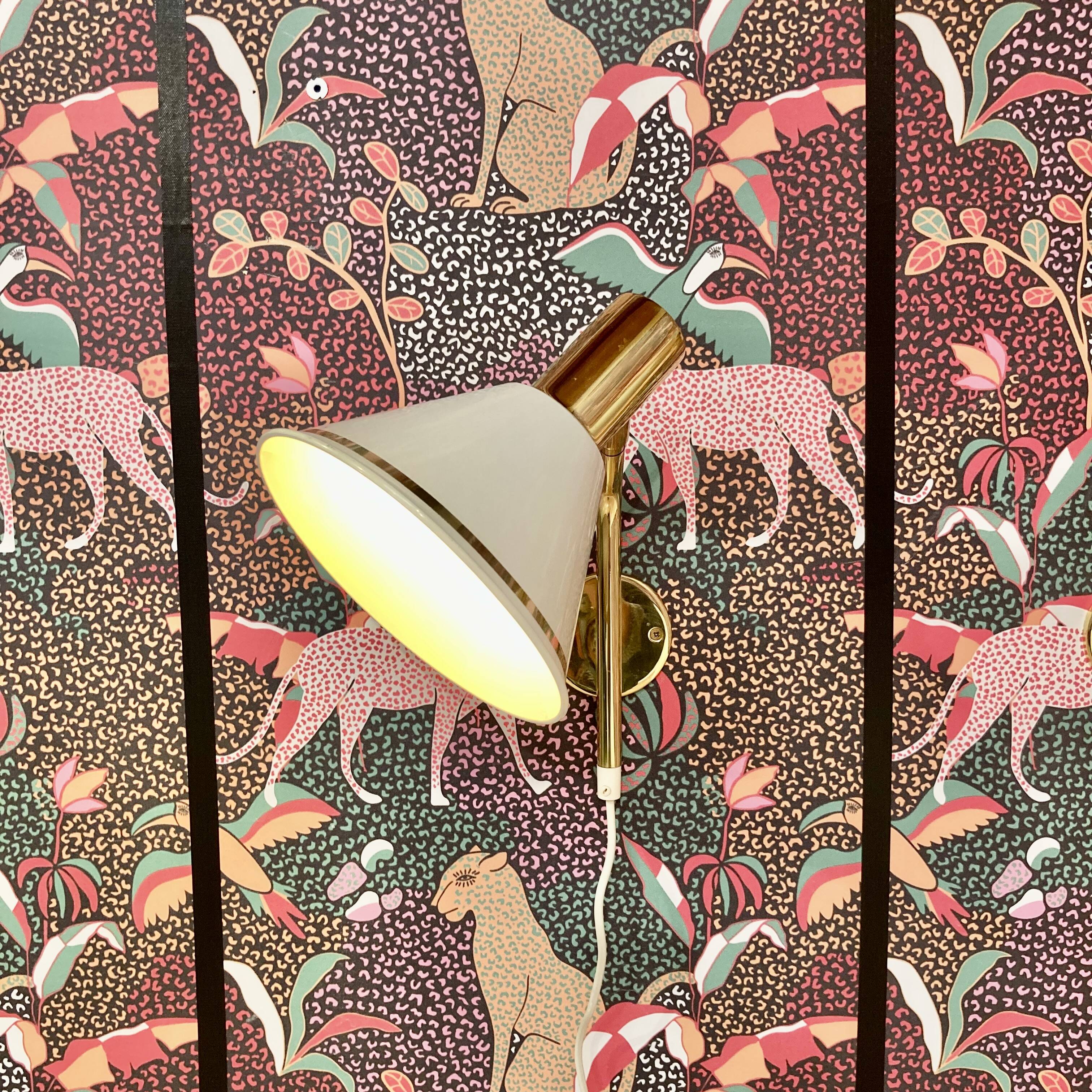 Pair of modular wall lights, Scandinavian design, 1960s.