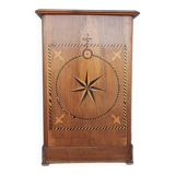 Inlaid walnut entryway sideboard