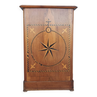 Inlaid walnut entryway sideboard