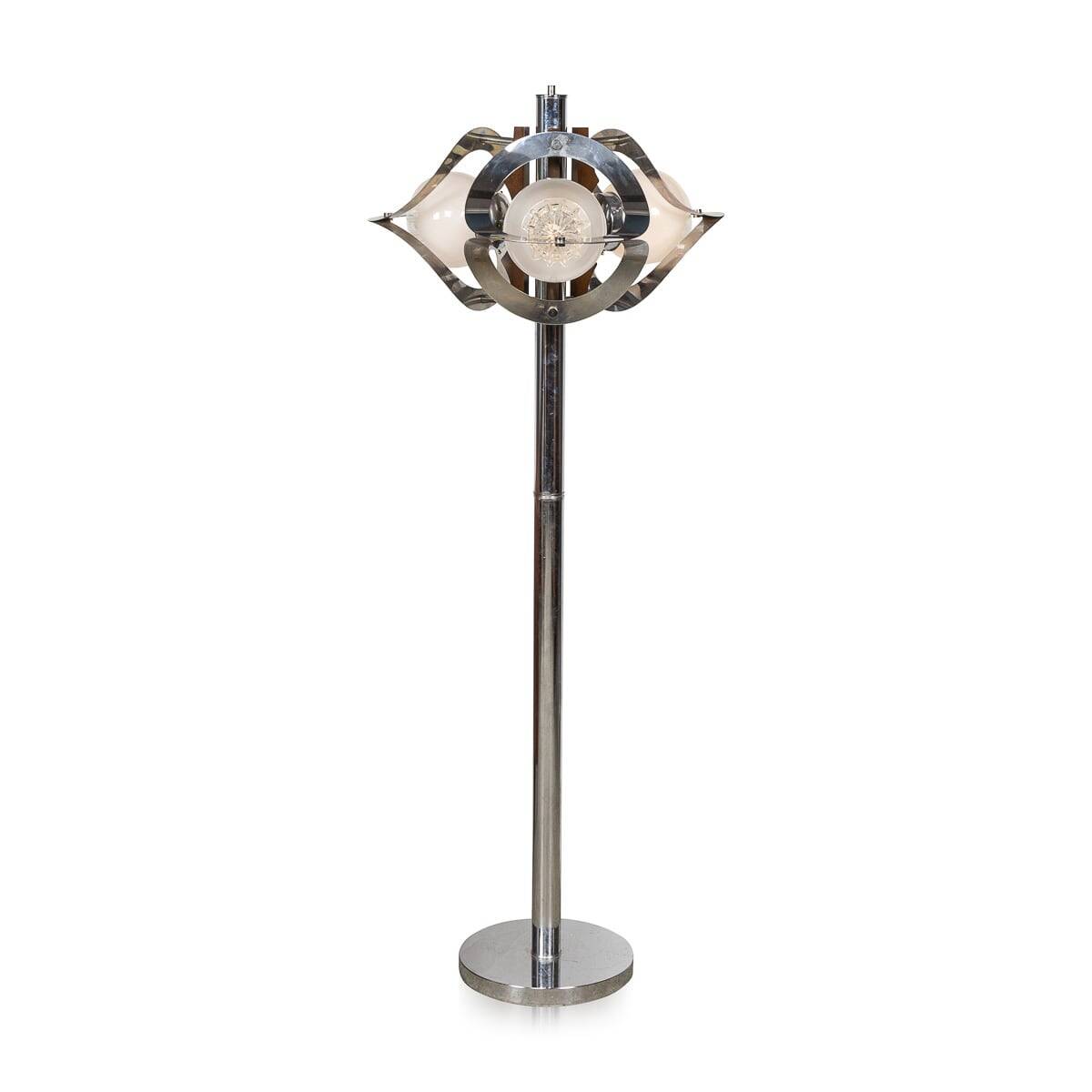 20thc italian floor lamp in the manner of gaetano sciolari, venice c.1970