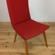 Vintage Steiner 60s chair, red, wood