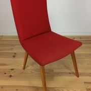 Chaise Steiner vintage années 60 rouge bois
