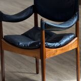 Extendable dining room table and chairs (by Kristian Solmer Vedel)