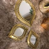 Hammered golden mirrors