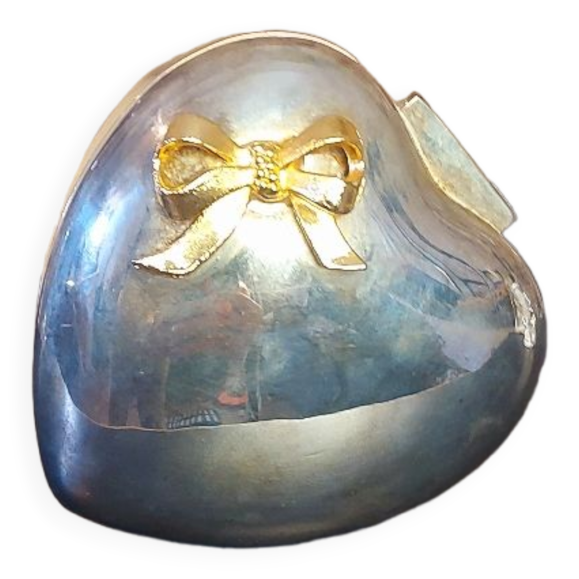 Silver metal jewelry box