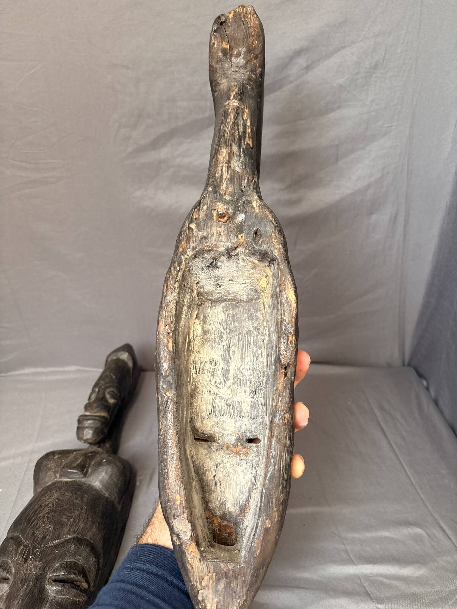 Ancient Pair Mask Helmet Dogon Bambara Mali Ceremony Ritual