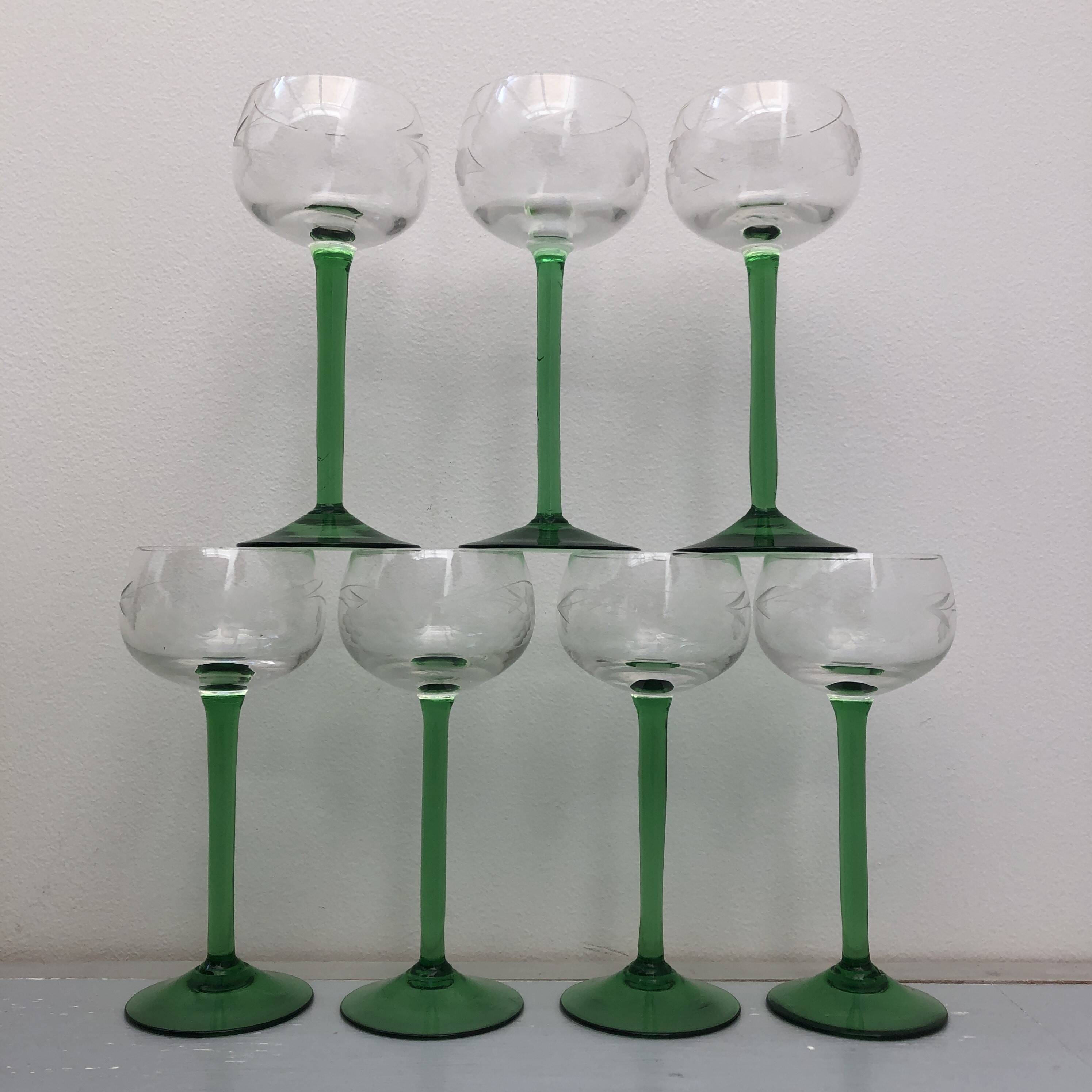 Vintage Alsace wine glass
