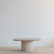Athena irregular coffee table in natural travertine