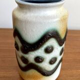 Veb haldensleben 3068 - small east german gdr vase - tactile mid-century modern design