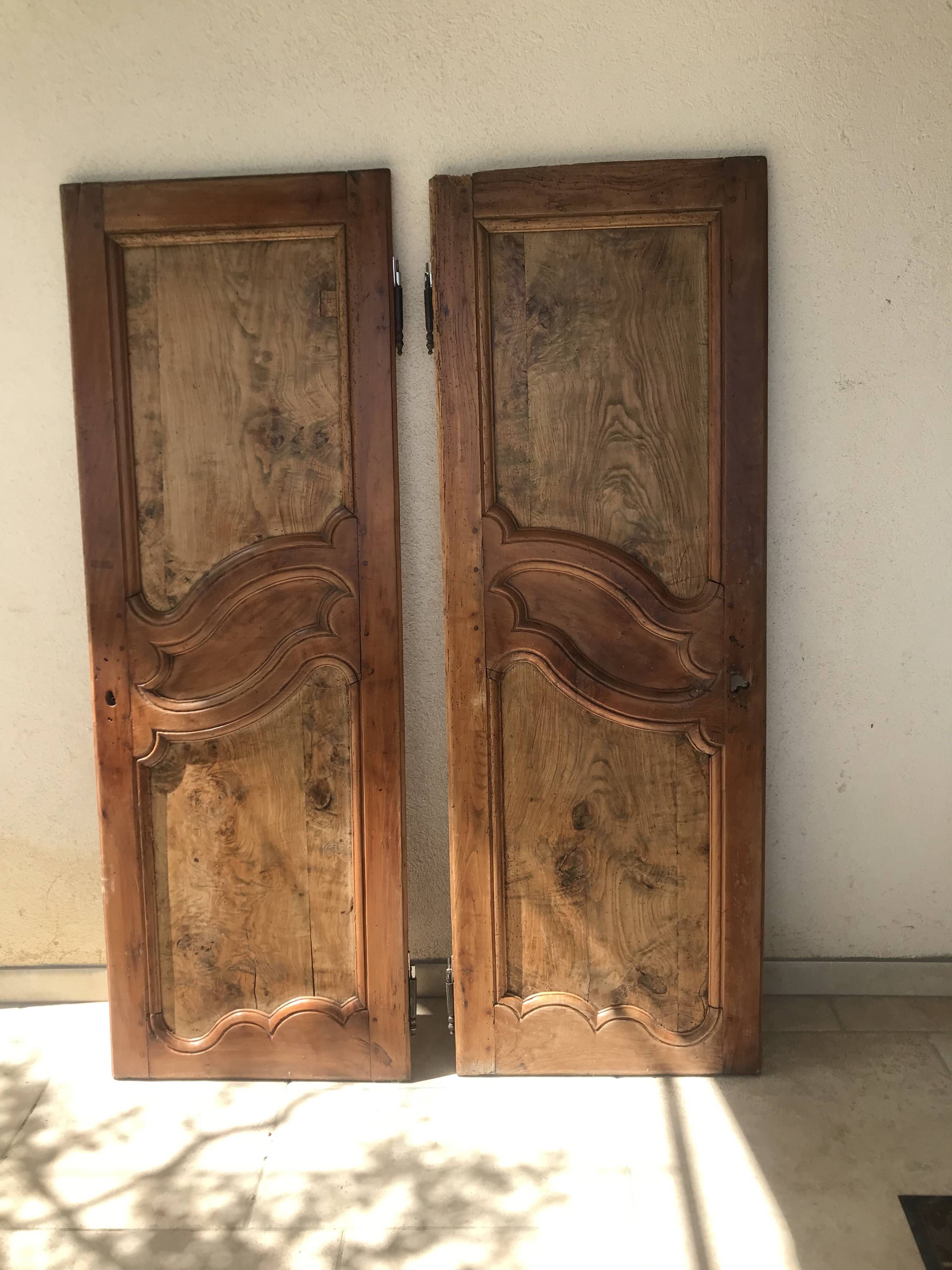 Two-door burl wood wardrobe