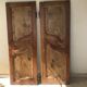 Two-door burl wood wardrobe