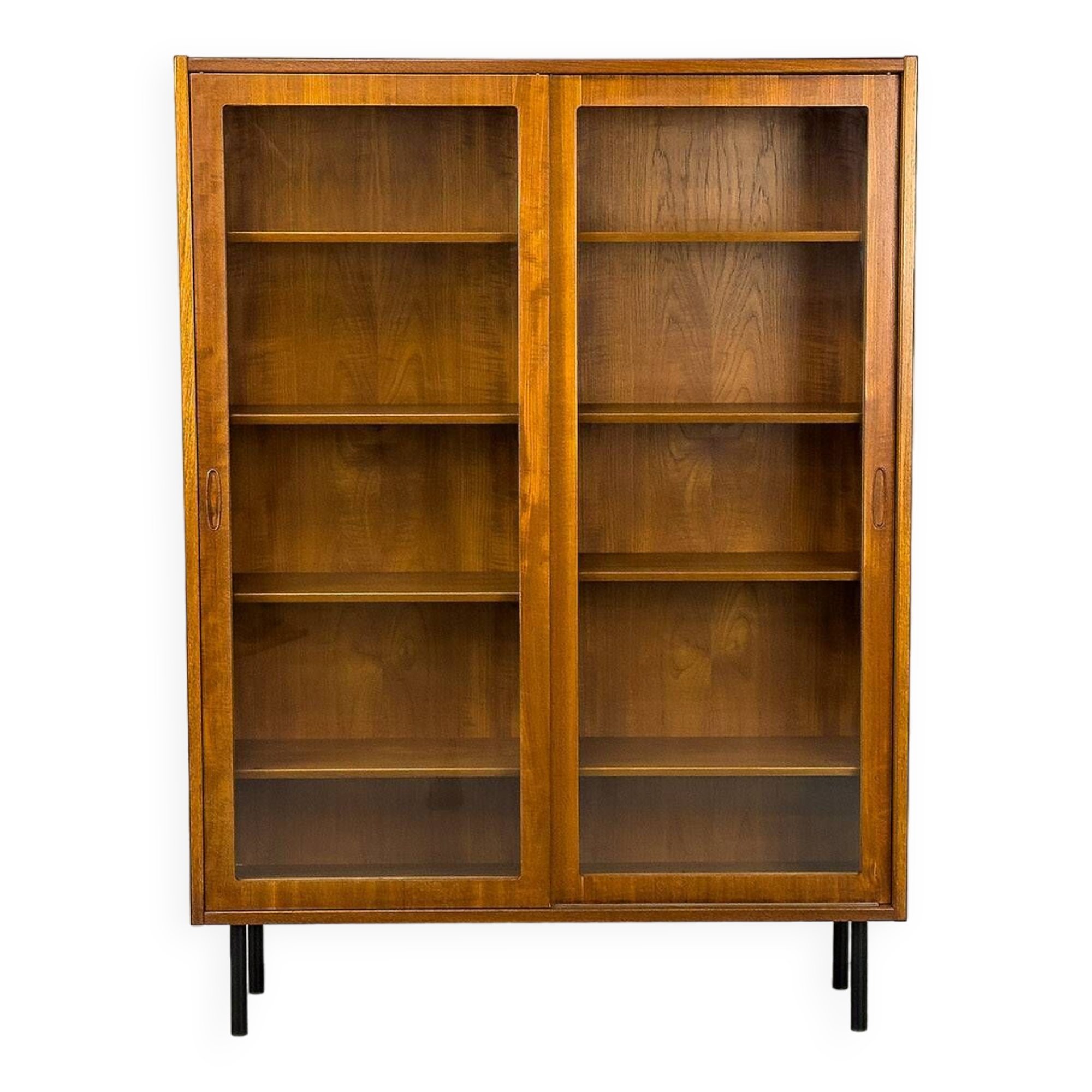 Danish Teak Cabinet with Glass Doors by Carlo Jensen for Hundevad & Co, 1960s