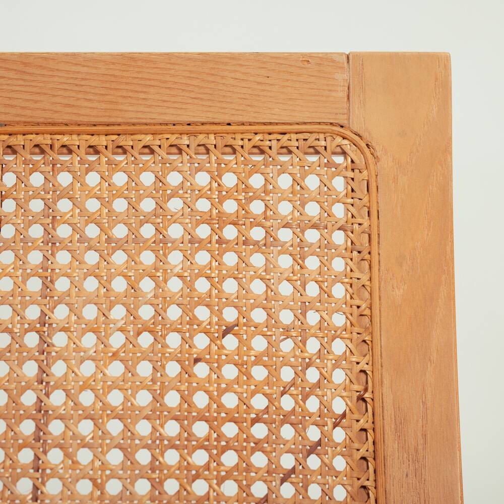 Gijs Bakker folding lounge chair rattan webbing for Castelijn, 1970s