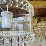 Vintage plexiglass pendant light, circa 1970s