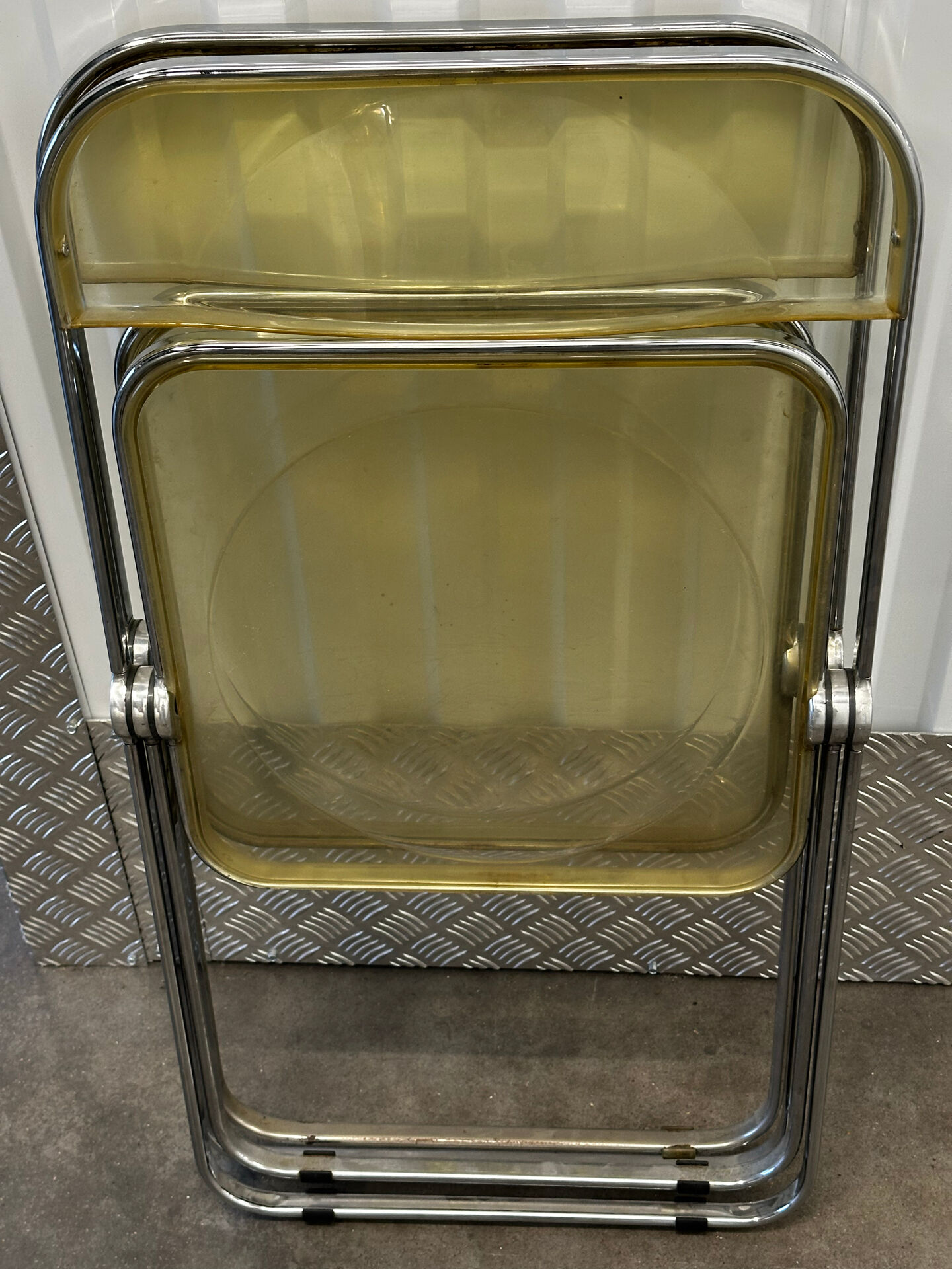 Suite de 3 chaises pliantes Plia par Giancarlo Piretti pour Castelli