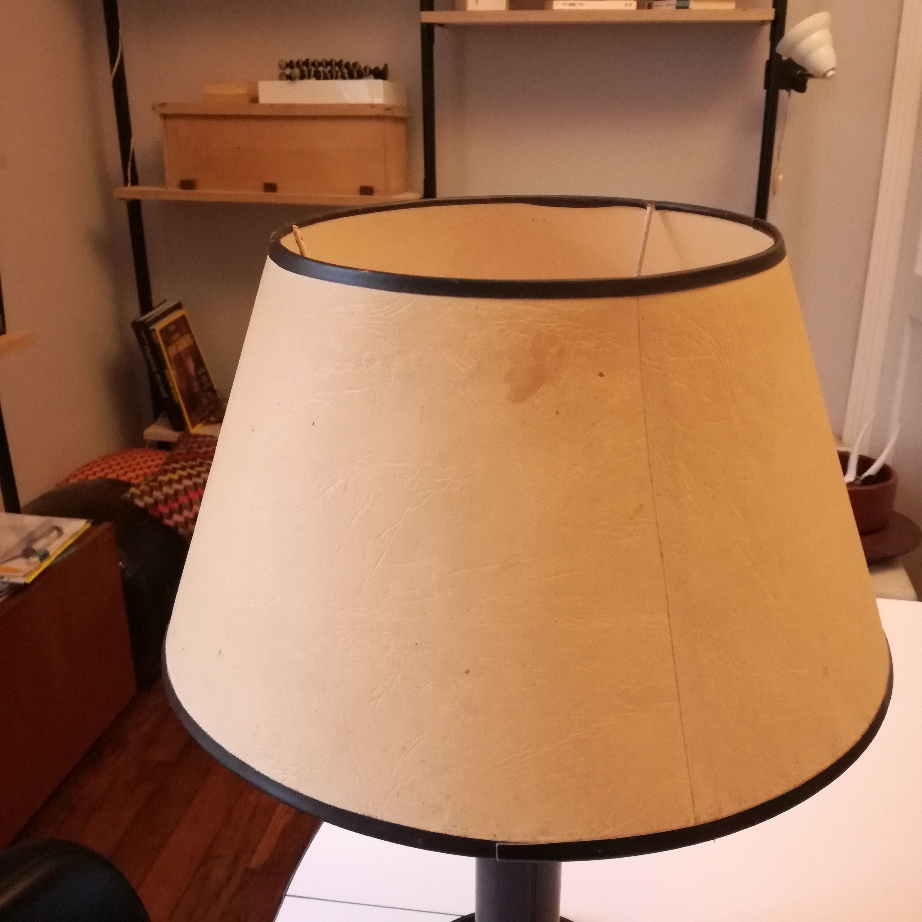 Midcentury leather lamp