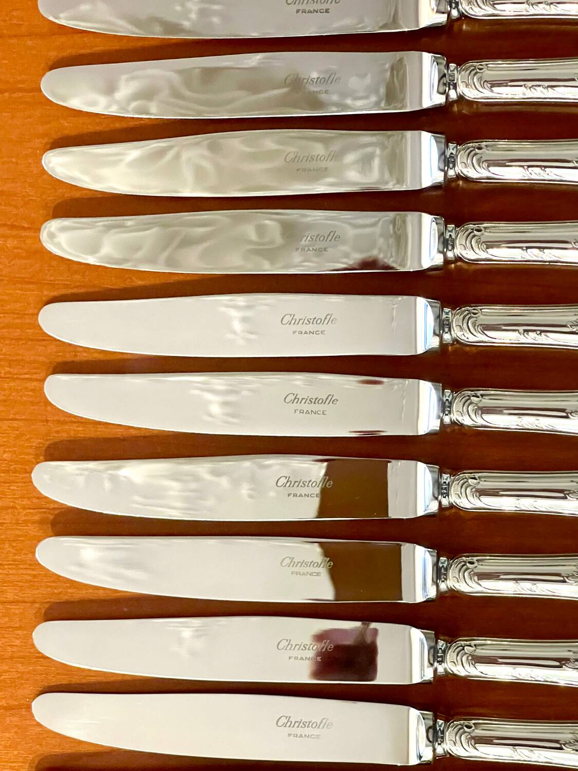 Christofle marly 12 marly knives 19.5 cm superb condition