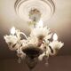 Small Venetian chandelier made of Murano glass from the year 1950.