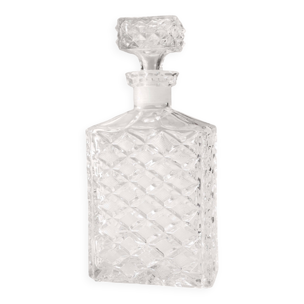 Carafe à whisky rectangulaire en cristal