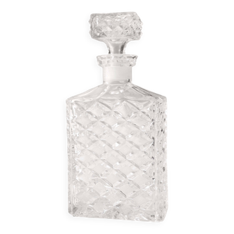 Rectangular crystal whiskey decanter
