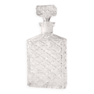 Rectangular crystal whiskey decanter