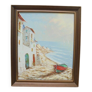 Tableau – Village bord - mer