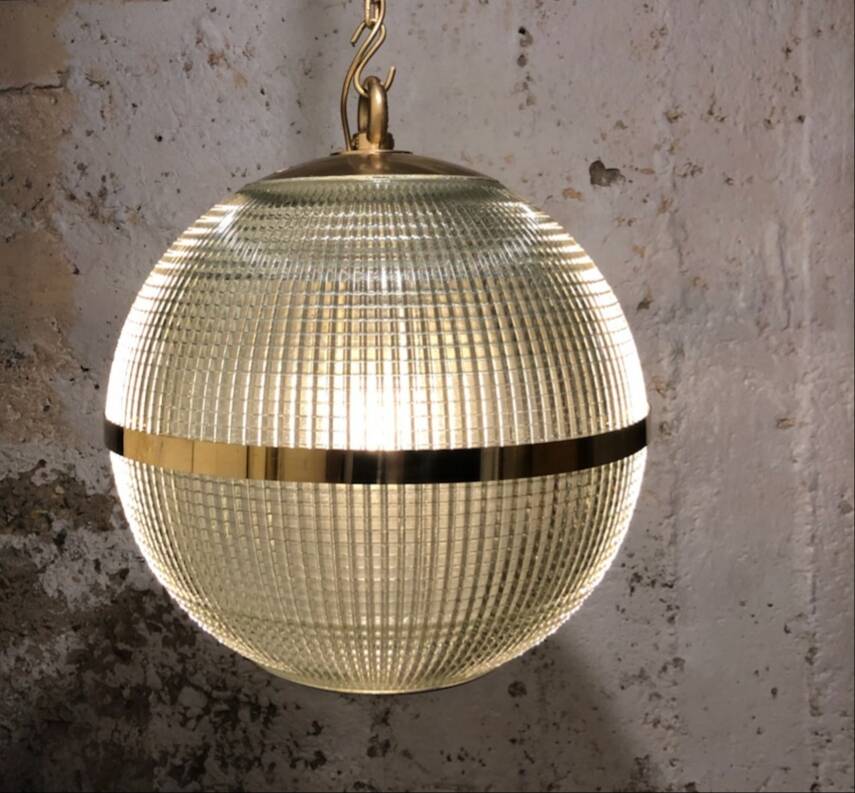Holophane brass globe