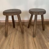Pair of brutalist stools