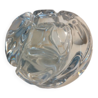 Vase boule des années 50 en cristal