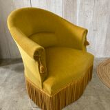 Velvet toad armchair