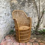 Vintage rattan armchair