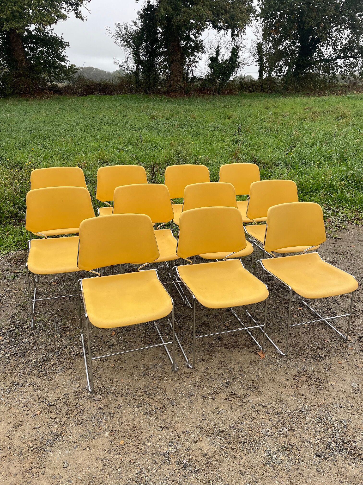 Set 12 Thomas Tolleson Matrix chairs for Krueger, 70s, USA