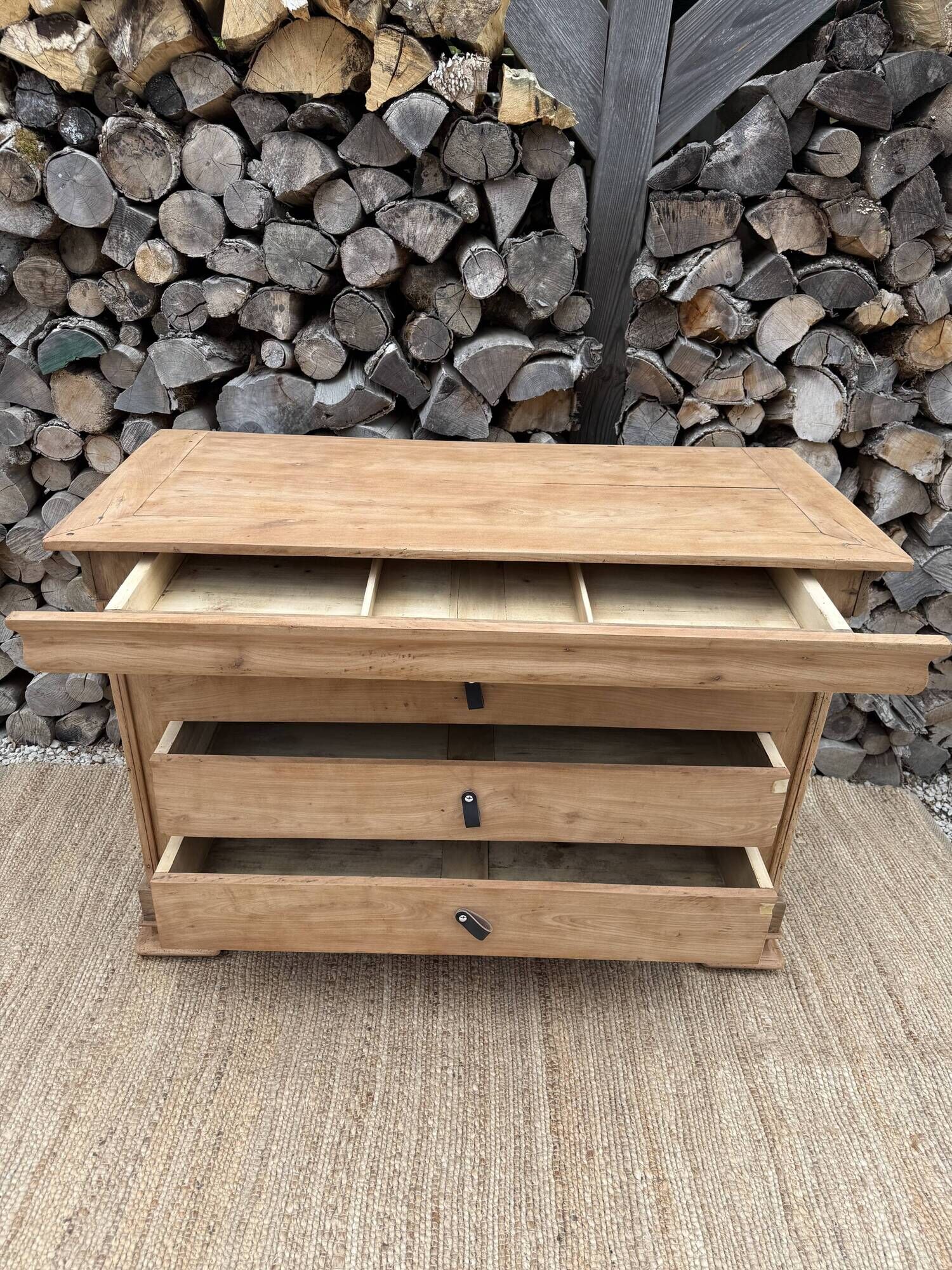 Renovated antique solid wood chest of drawers