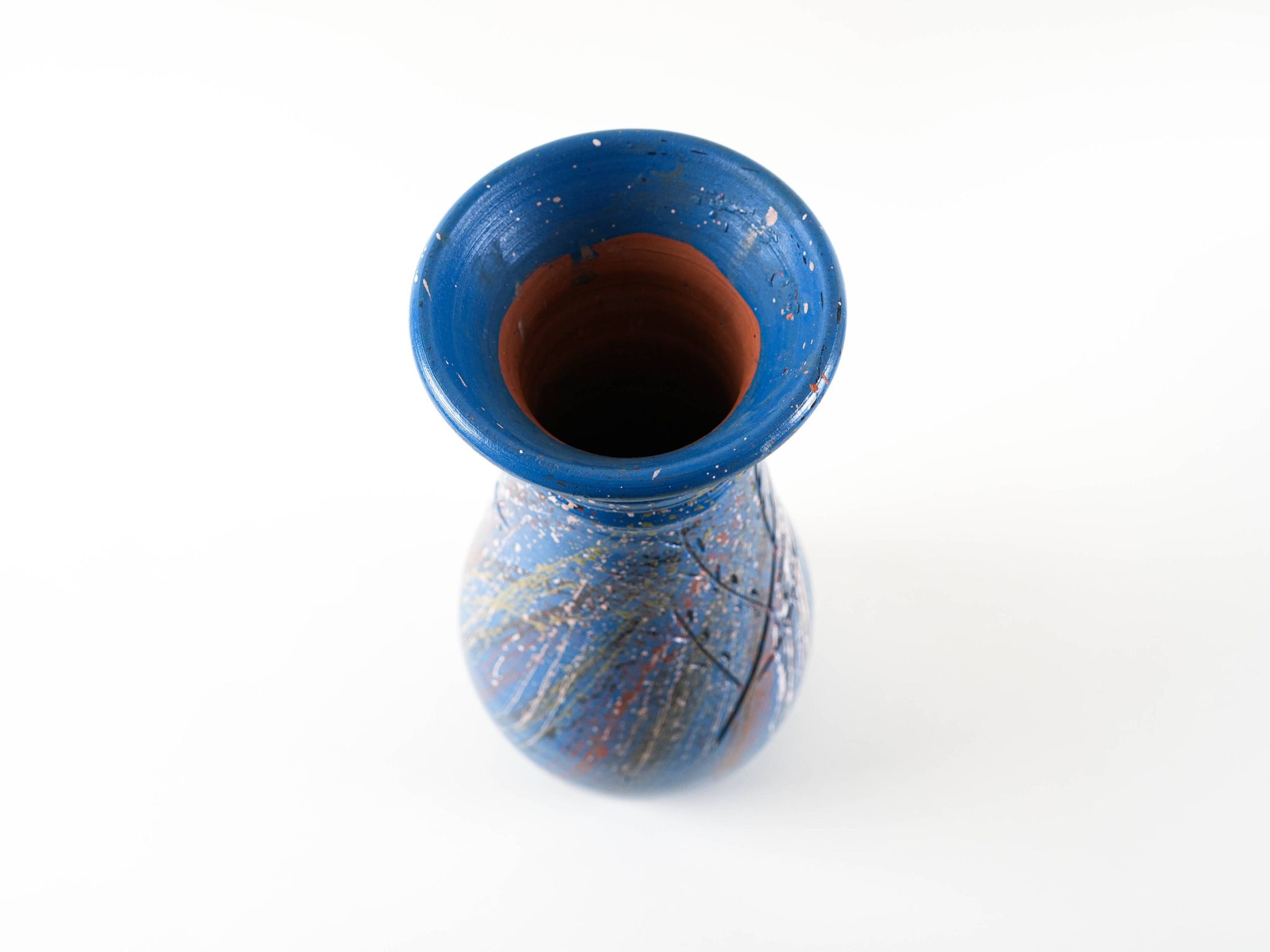 Blue ceramic vase, Danish design, 1970s, made in Denmark