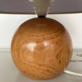 Solid wood ball lamp base