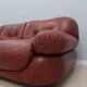 3 seater vintage leather sofa mobil girgi 1970s