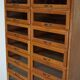 English Haberdashery Shop Cabinet with Glass Fronted Drawers, Circa 1930s