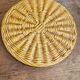 Vallauris slipware dish with woven basket decoration